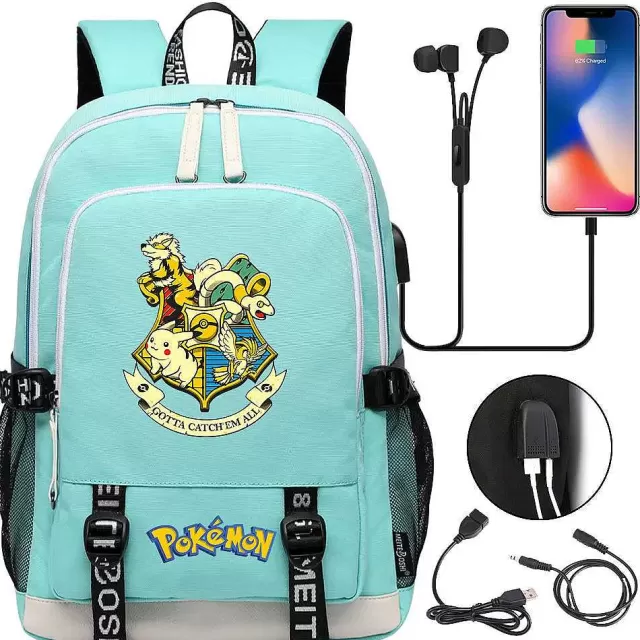 Rucksäcke & Taschen-Pkm.store Pikachu Pokemon Rucksack Mit Usb - Ideal Fur Laptops Und Fur Die Schule