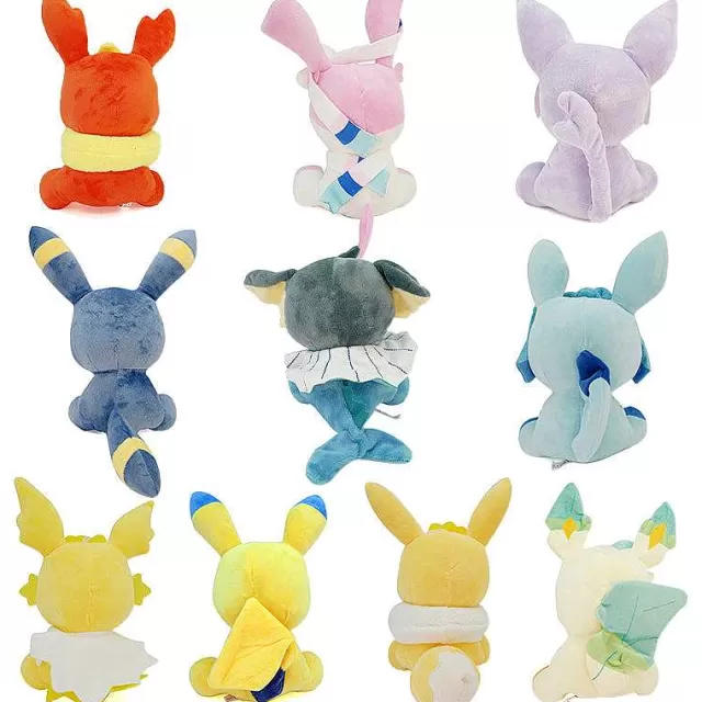 Pokemon Kuscheltiere-Pkm.store Pluschfiguren-Set Mini Pokemons, 10 Stuck - Vaporeon Leafeon Umbreon Flareon Jolteon Glaceon Espeon Eevee Sylveon