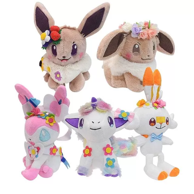Pokemon Kuscheltiere-Pkm.store Pokemon Kuscheltiere In Der Blumen Edition: Evoli, Galarian Gallopa, Iksbat Etc.