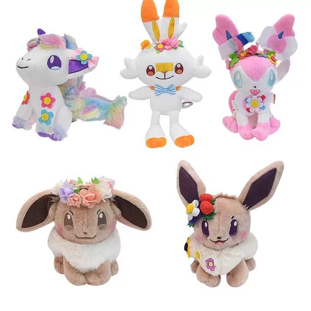 Pokemon Kuscheltiere-Pkm.store Pokemon Kuscheltiere In Der Blumen Edition: Evoli, Galarian Gallopa, Iksbat Etc.