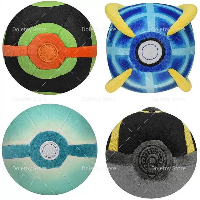 Pokemon Kuscheltiere-Pkm.store Pokemon Plusch Balle (4 Stk.) Master Ball Super Ball Great Ball Ultra Ball (Ca. 12Cm)