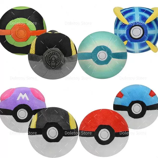 Pokemon Kuscheltiere-Pkm.store Pokemon Plusch Balle (4 Stk.) Master Ball Super Ball Great Ball Ultra Ball (Ca. 12Cm)